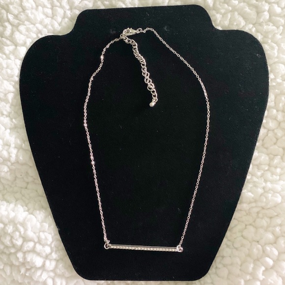 Cubic Zirconium Bar Necklace - Picture 2 of 5